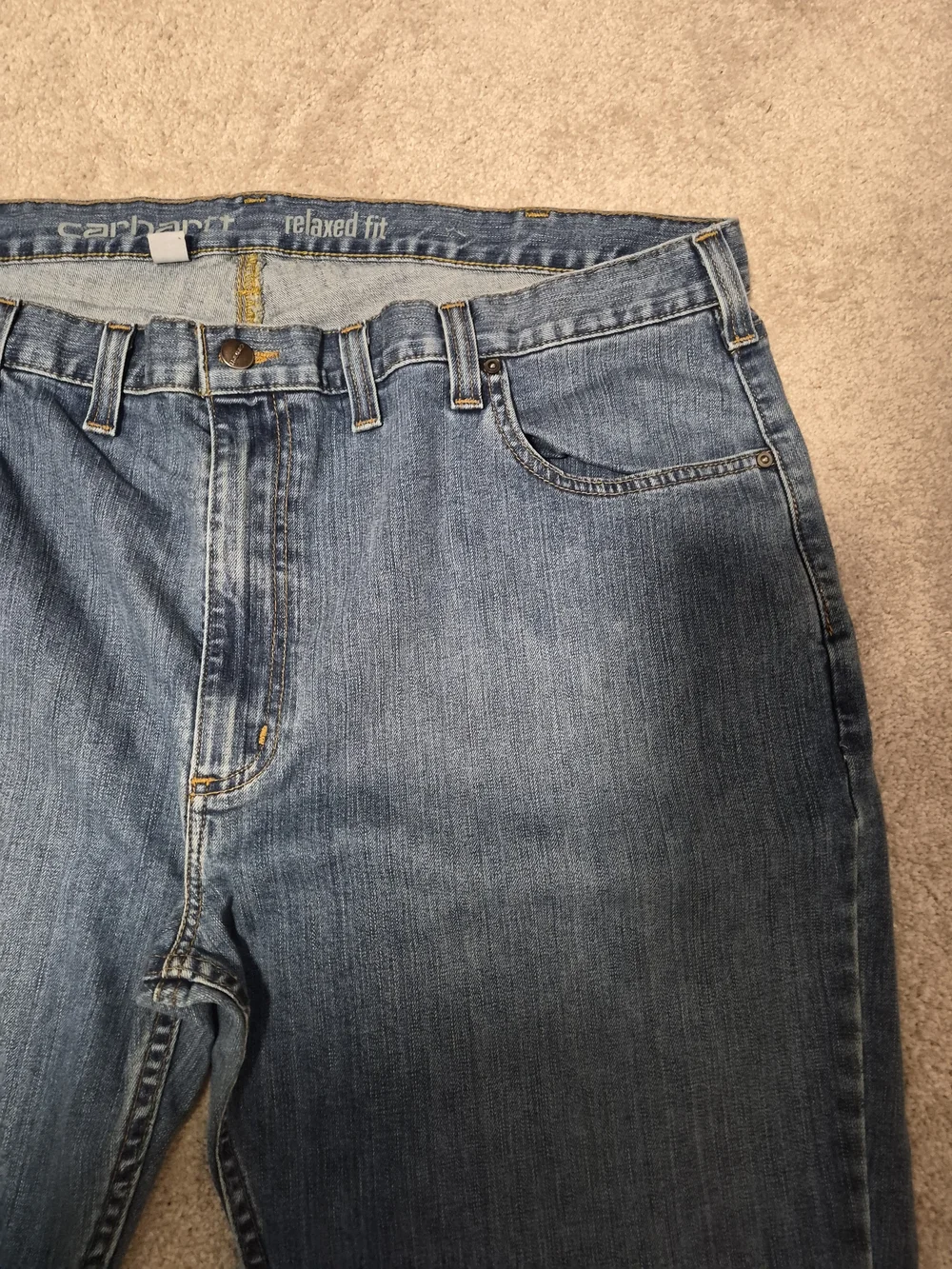 Carhartt Men's‎ Relaxed Straight-Leg Jeans - Blue Denim W44×L32